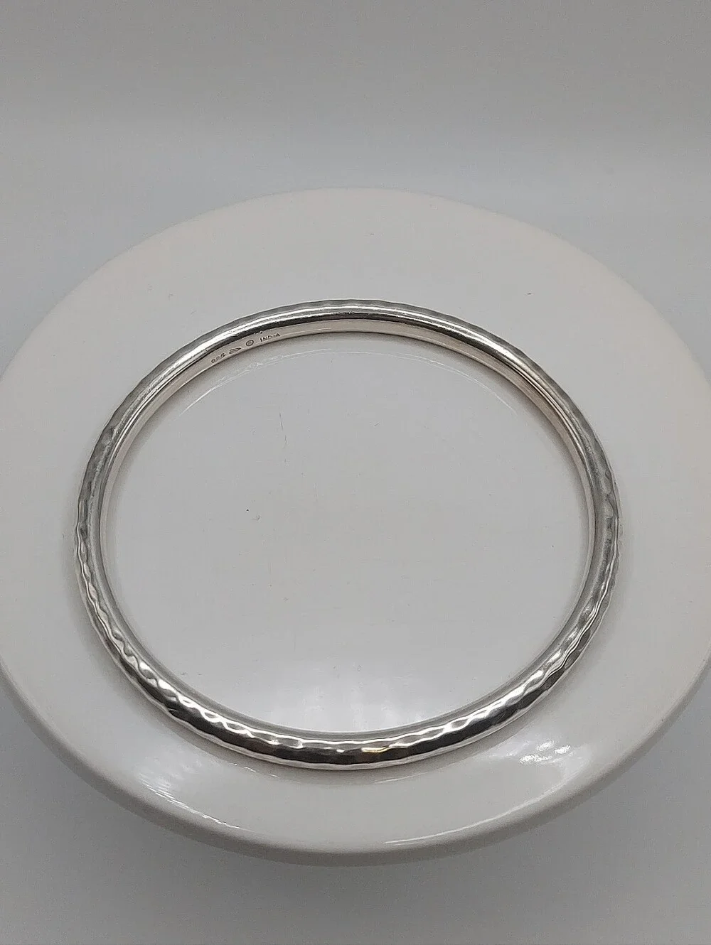 Silpada Retired Hammered Sterling Silver Bangle Vtg Bracelet, GC.